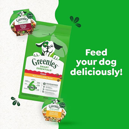 Greenies Smart Topper High Protein Wet Mix-in for Dogs, Beef, Peas & Carrots Recipe in Vitabroth™ Broth - Bone Broth + Vitamins E & B1, Pack of 10