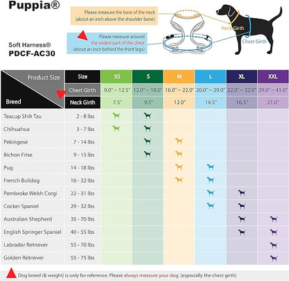 Puppia Soft Dog Harness No Choke Over-The-Head Triple Layered Breathable Mesh Adjustable Chest Belt and Quick-Release Buckle, Brown, Small (Pack of 2)