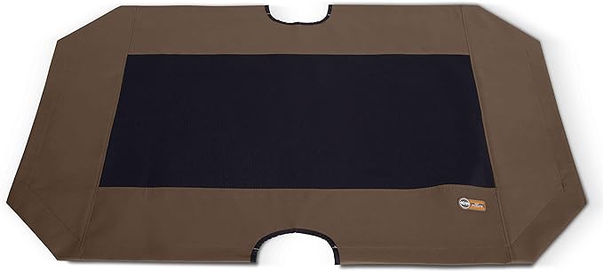 K&H Pet Products Elevated Cooling Outdoor Dog Bed Portable Raised Dog Cot Replacement Cover Only Chocolate/Black Mesh X-Large 50 X 32 Inches (Cot NOT Included)