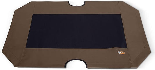 K&H Pet Products Elevated Cooling Outdoor Dog Bed Portable Raised Dog Cot Replacement Cover Only Chocolate/Black Mesh X-Large 50 X 32 Inches (Cot NOT Included)