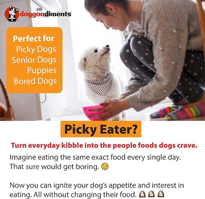 Bacon & Egg Breakfast Dog Food Topper, Fun People Food Flavors, Powder, Small & Large Breeds, Made in USA