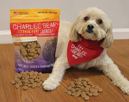 Charlee Bear Crunch Turkey, Sweet Potato & Cranberry Flavor Dog Treat and Snack (2 Pack) 8 oz Each