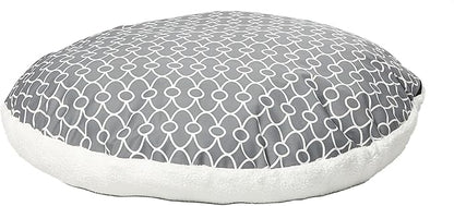 Midwest Homes for Pets Over-Stuffed Dog Bed feat Teflon with Gray/Fleece Pattern, Large