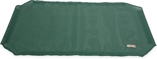 K&H Pet Products Elevated Cooling Outdoor Dog Bed Portable Raised Dog Cot Replacement Cover Only All Weather All Season Green Large 42 X 30 Inches (Cot NOT Included)