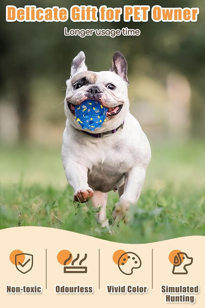 Upgrade Dog Balls for Aggressive Chewers, Indestructible Tennis Balls for Dogs, Durable Bouncy Dog Toy Balls, Interactive Dog Toys for Fetch Game, Lightweight Floating Dog Toys(Grey+White Large)