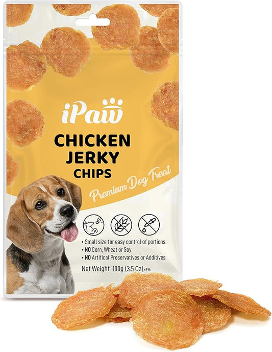 Dog Treats for Puppy Training, All Natural Human Grade Dog Treat, Hypoallergenic, Easy to Digest (Chicken Chips)