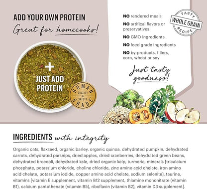 The Honest Kitchen Human Grade Dehydrated Grain Free Veggie, Nut & Seed Base Mix for Dogs - 7 Pound Box (Makes 12 Pounds)