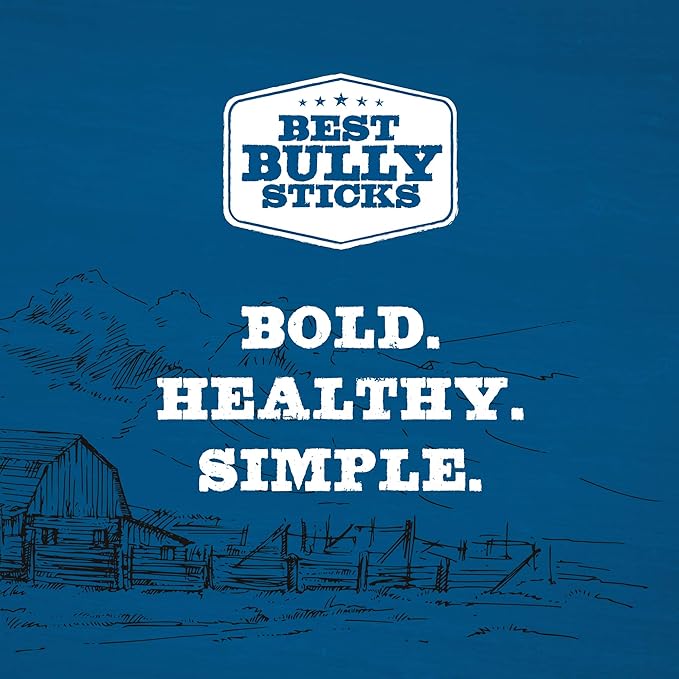 Best Bully Sticks 6 Inch Jumbo Bully Sticks for Large Dogs - 100% Natural, Grass-Fed Beef - Single Ingredient Grain and Rawhide Free Bully Stick Dog Chews | 12 Pack