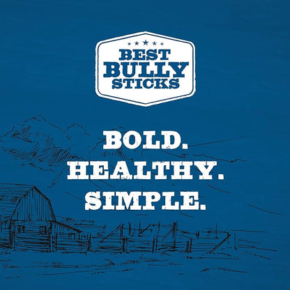 Best Bully Sticks 6 Inch Jumbo Bully Sticks for Large Dogs - 100% Natural, Grass-Fed Beef - Single Ingredient Grain and Rawhide Free Bully Stick Dog Chews | 12 Pack
