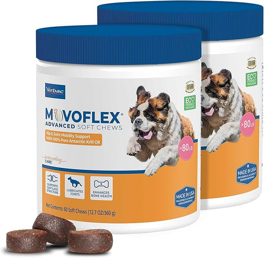 Advanced Joint Support Supplement for Large Dogs - Hip and Joint Support - Dog Joint Supplement - Hip and Joint Supplement Dogs - 120 Soft Chews by Virbac