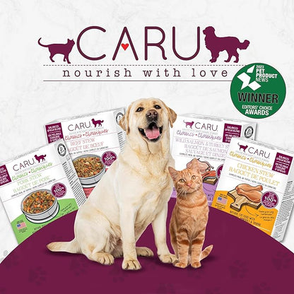 Caru - Classics Turkey Stew for Dogs - Healthy Wet Dog Food or Food Topper - Balanced Omega Blend - 12.5 oz Cartons - Pack of 4