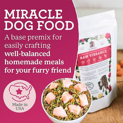 Dr. Harvey's Raw Vibrance Dog Food, Human Grade Dehydrated Base Mix for Dogs, Grain Free Raw Diet (3 Pounds)