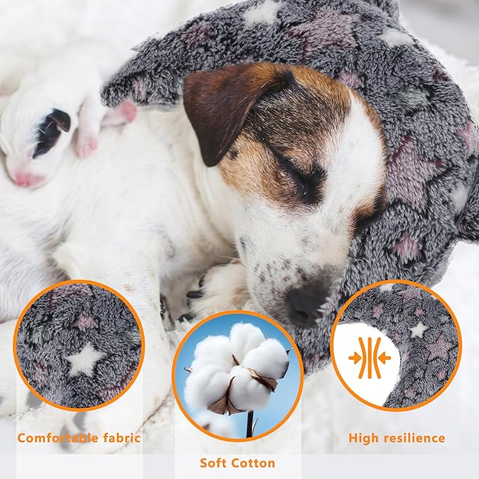 Pet Calming Pillow for Dogs, Soft U-Shaped Pillow, Joint Relief, Sleep Comfortably, Suit for Small, Medium, Large Dogs, Fluffy Pet Neck Pillow (M-Black Pink)