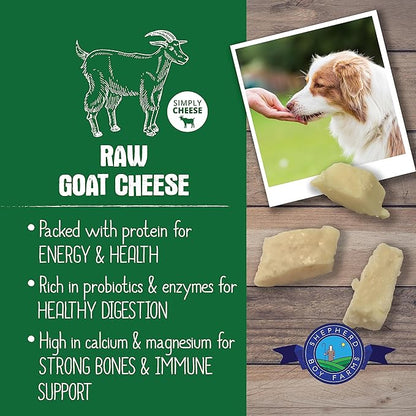 Freeze Dried Dog and Cat Treats, Goat Cheese, All Natural Single Ingredient Freeze-Dried Dog Treat & Dog Snacks, Made in USA, High Protein, Essential Nutrition of Raw Dog Food, 3oz