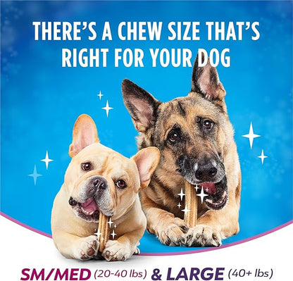 Dentalife Plus Digestive Support Dog Treats for Small and Medium Dogs 20-40 lbs., Cleans Teeth, Freshens Breath, & Supports Healthy Gut, Chicken & Pumpkin Flavor, 6 oz., 8 Chews - 6 oz. Pouch