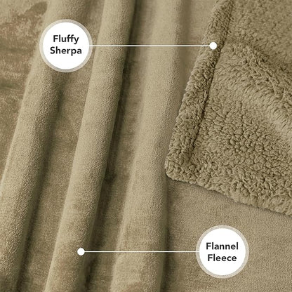 PetAmi Dog Blanket for Small Medium Dogs, Pet Bed Blanket Cat Puppy Kitten, Fleece Furniture Couch Cover Protector Sofa Car, Soft Sherpa Dog Throw Plush Reversible Washable, Mini 29x40 Solid Taupe