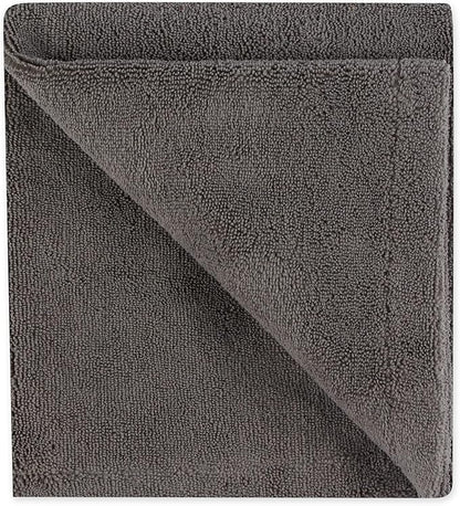 Bone Dry Pet Grooming Towel Collection Absorbent Microfiber X-Large, 41x23.5", Embroidered Gray