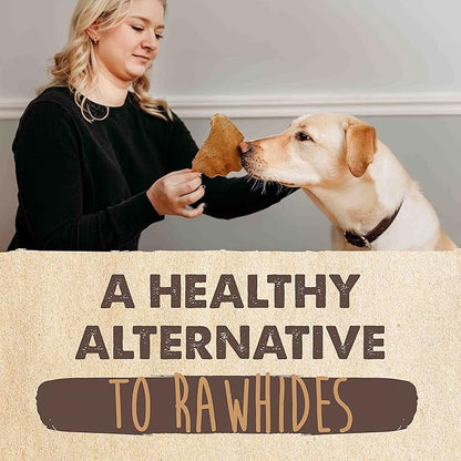 Mighty Paw 100% Natural Unbleached Cow Ears for Dogs - Single Ingredient Dog Chews - Cow Ears for Dogs Chew Treats Suitable for Small, Medium & Large Pets - Cow Ear Dog Chews 12 Pack