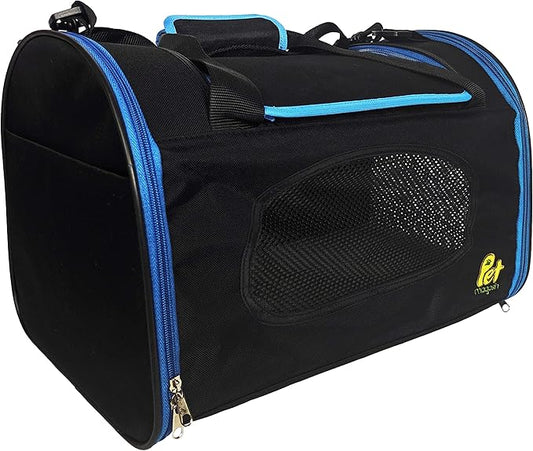 PET MAGASIN Foldable Pet Carrier Waterproof, Collapsible Soft Pet Transport Bag for Cats, Small Dogs & Pets for Car & Plane