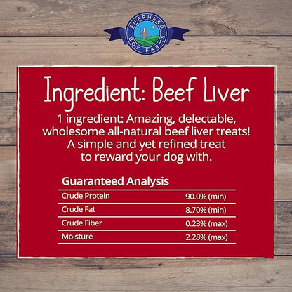 Freeze Dried Dog and Cat Treats, Beef Liver, All Natural Single Ingredient Freeze-Dried Dog Treat & Dog Snacks, Made in USA, High Protein, Essential Nutrition of Raw Dog Food, 3oz