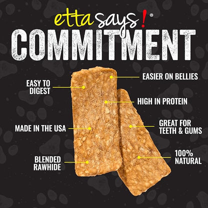 etta says! Premium Crunchy Chew Bars - All Natural - Chicken + Chia - Made in The USA (12 Count Pack of 1)