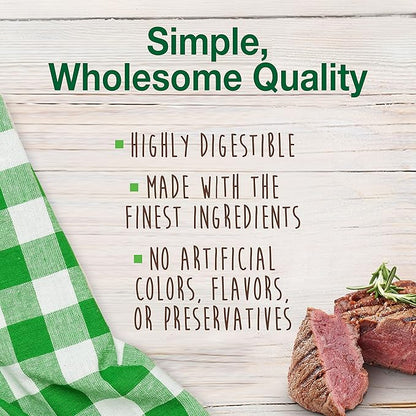 Nylabone Healthy Edibles Natural Dog Chews Long Lasting Meaty Center Beef Flavor Treats for Dogs, Medium (2 Count)