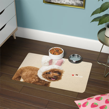 Pawtner, Stylish Pet Food Mat, Cat Food Mat, Dog Feeding Mat, Pet Lover Gift, Personalized Pet Mat, Unique Pet Accessories, Pet Food Mat (12" x 18")