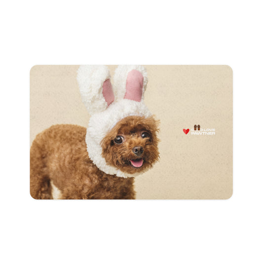 Pawtner, Stylish Pet Food Mat, Cat Food Mat, Dog Feeding Mat, Pet Lover Gift, Personalized Pet Mat, Unique Pet Accessories, Pet Food Mat (12" x 18")